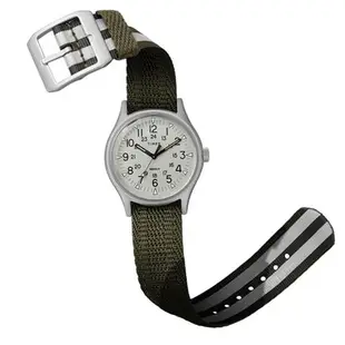 【TIMEX】 天美時 MK1 潮流軍錶 (銀面/銀綠條紋 TXTW2R80900)