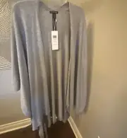 Eileen Fisher Dark Pearl Gray Lightweight Poncho O/S