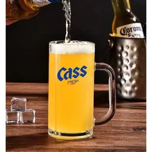 韓國燒酒杯CASS啤酒杯真露燒酒清酒杯韓系烤肉店加厚玻璃杯logokklh