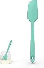 U-Taste 23 * 4cm Small Spatula: 315℃ Heat-Resistant Silicone Mini Jar Scraper, Food-Grade Non-Stick Flexible Kitchen Baking Utensil for Mixing, Scraping Scooping Jam Butter in Bowl (Aqua Sky)