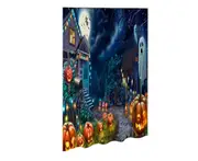 Shower Curtain Waterproof Washable Decorative Halloween Shower Curtain Home Party Decor for Gift-H