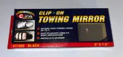 CIPA #11950 Black Clip-On Towing Mirror for Large Trucks/Vans 5"x7.5" New!