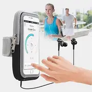 Universal Arm Phone Holder for Running:Phone Armband Sleeve Workout Gear Arm Pouch Case & Bag for Apple iPhone 6S 7S 8S Plus X XS&Samsung Galaxy S7 S8 S9- All Plus Sized Phones UP to 6 INCH(Black)