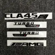 Mercedes-Benz CLA 45S AMG Turbo 4Matic+ Trunk Rear Emblem Badge Set Gloss Black