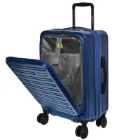 在飛比找momo購物網優惠-【SWICKY】20吋前開式奢華旅途系列登機箱/行李箱(深藍