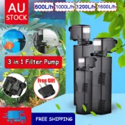 Submersible Water Internal Filter Pump For Aquarium Fish Tank Pond 600-1600L/H