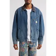 Roy Rogers x Dave's New York Work Chore Jacket in Denimvintage Washed at Nordstrom, Size Large