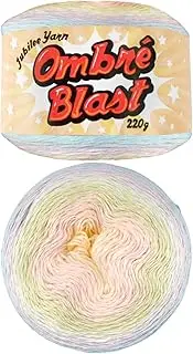 JubileeYarn Ombré Blast Yarn - 220g/cake Baby Weight Cotton - Come Clarity - 1 Cake