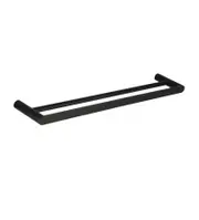 800mm Sleek Double Towel Rail(Black)
