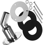 Abaodam 1 Set Stainless Steel Exhaust Vent Tube Connector for Ship Durable Hot Gas Releaser with Gasket Efficient Heating System Exhaust for Harsh Environments