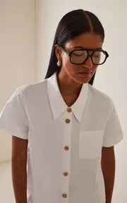 [Loewe] Slim Aviator-Frame Acetate Glasses