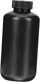MUCKLILY Narrow Mouth Shade Bottle Drink Insulated Water Bottle Water Container Storage Jars Alcohol Air Dispenser Clear Cups Laboratory Glassware Collapsible Reusable Bin Liners Pe Black