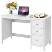 Costway Large Tabletop 3-Drawer Computer Desk White