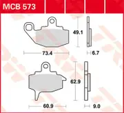 TRW Lucas Brake lining MCB573