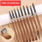 9pcs UV Gel Nail Art Brush Set Striping Nail Tips Builder Polygel Gel Sculpting