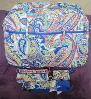Vera Bradley XLarge Duffle Grand Weekender Bag Tote Cross Travel Marina Paisley