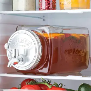 英國Kilner冷水壺家用帶龍頭玻璃涼水壺大容量冰箱可樂桶北歐輕奢