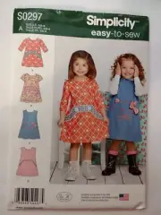 Simplicity 0297 Size 1/2-4 Toddlers' Dress Jumper