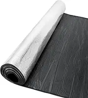 10M x 32CM Self Adhesive Reflective Aluminium Foam Insulation 5mm Thick, Aluminum Bubble Heat Thermal Reflector Panels, Foil Insulation Roll for Floors, Roofs, Garage Doors and Camper Vans