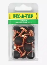 FIX-A-TAP SEALTITE TAP VALVES 25 Pack. SUIT 1/2 In 13mm TAP 259806