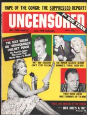MAG: Uncensored 4/1961-Marilyn Monroe cover & bust up info-Brando-Loretta You...