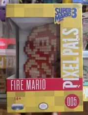 New Pixel Pals 005 Super Mario Bros 3 Fire Mario LED Light Up Nintendo PDP