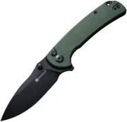 NEW SENCUT Pulsewave Button Lock Green Micarta Folding Knives