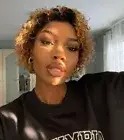 Ombre 1B/27 Short Curly bob Pixie Cut 13×1 Lace Frontal 150% Density Wig