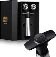 Vacu Vin Steel Wine Gift Box - Preserves Open Wine Freshness - Luxury Wine Accessory