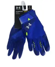 NWT Under Armour Mens UA Harper Pro Baseball Batting Gloves MD Royal MSRP$50
