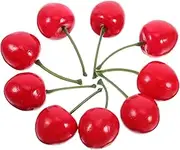 20pcs Faux Cherries Decorative Cherry Models for Party Favors Home Shopping Mall Decor