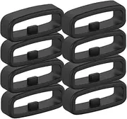 8 Pack 22mm Band Keepers Compatible with Garmin Forerunner 945/935/630/235/Fenix 5/Fenix 6/Fenix 7/Instinct/Instinct 2, Silicone Fastener Rings Security Loop Holder Retainer