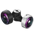 Car USB Fan Air Outlet Lighting LED Flash CoolingFan Portable Cooler Three-speed
