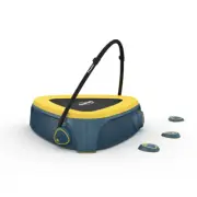Berg Hoppaa Kids Jumping Toddler Trampoline w/Handle 90x90cm Green/Yellow 2y+