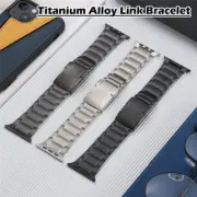 Titanium Link Strap Replace Band for Apple Watch 9 8 7 6 SE Ultra 2 44/45/49mm