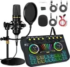 Audio Mixer, Streaming PC Mixer with XLR Microphone Interface, Individual Contro