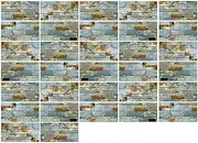 Tile Stickers Brick Pattern Tile Decal Tile Kitchen Bathroom Sticker Wall Sticker Wallpaper Sticker 32Pcs