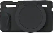 Camera Case for Canon Powershot G7X Mark II Digital Camera, G7X Mark ii Camera Silicone Case, Anti-Scratch Slim Fit Soft Skin, G7X Mark 2 Accessories with Detachable Lens Cover (Black)
