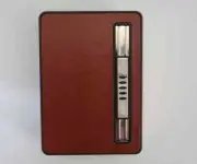 Travelers Cigarette Case with Built-in Lighter [Colour: Brown]