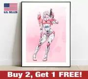 Transformers G1 Arcee Poster 18" x 24" Print Retro 80s Anime Wall Art 2