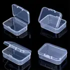 50x Mini Square Clear Plastic Small Box Jewelry Storage Container Beads Case Box