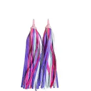 Kid's Rainbow Bike Streamers For Girls Boys, Baby's Colorful Bicycle Grips Tassel Ribbons