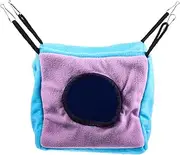 Mipcase Cube Hamster Nest Double Hanging Hammock for Small Pets Warm Comfortable Bedding for Sugar Gliders Dwarf Hamsters and Chinchillas Easy to Install Cage