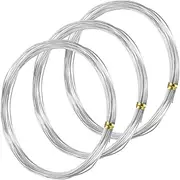 uxcell 3-Rolls 0.8mm Bonsai Training Wire, 49.2 Feet Total Anodized Aluminum Bonsai Wires for Bonsai Tree Shaping/Branches Fixing/Trunk Holding/DIY Crafting [16.4ft Each, Silver]