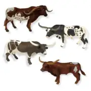 Texas Longhorn Bull Bundle | Hand-Painted Farm Animal Set | ZAGA Toys