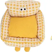 Comfortable Pet Sofa Bed, Detachable Washable Pet Sofa, Soft Warm Pet Cat House with Armrest Design, Plush Pet Couch Bed for Cats Small Dogs Small Rabbits (-2111230074712)