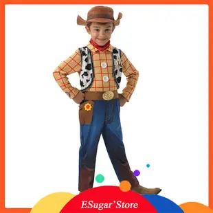 玩具總動員 胡迪Woody  Cosplay服装 兒童牛仔連身衣 卡通动漫角色扮演 男童萬聖節造型服飾 派對服裝