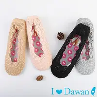在飛比找momo購物網優惠-【IDAWAN 愛台灣】防滑矽膠精緻蕾絲隱形襪(2雙入)