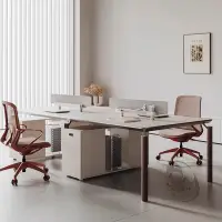 在飛比找蝦皮購物優惠-辦公桌四人位 工位員工桌椅組合 電腦卡座 公司創意職員辦公桌