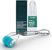 Gin Amber Beauty Derma Roller for Skin – 0.25mm Microneedling Face Roll Microdermabrasion Tool, 192 Real Individual Microneedle Face Roller with Case
